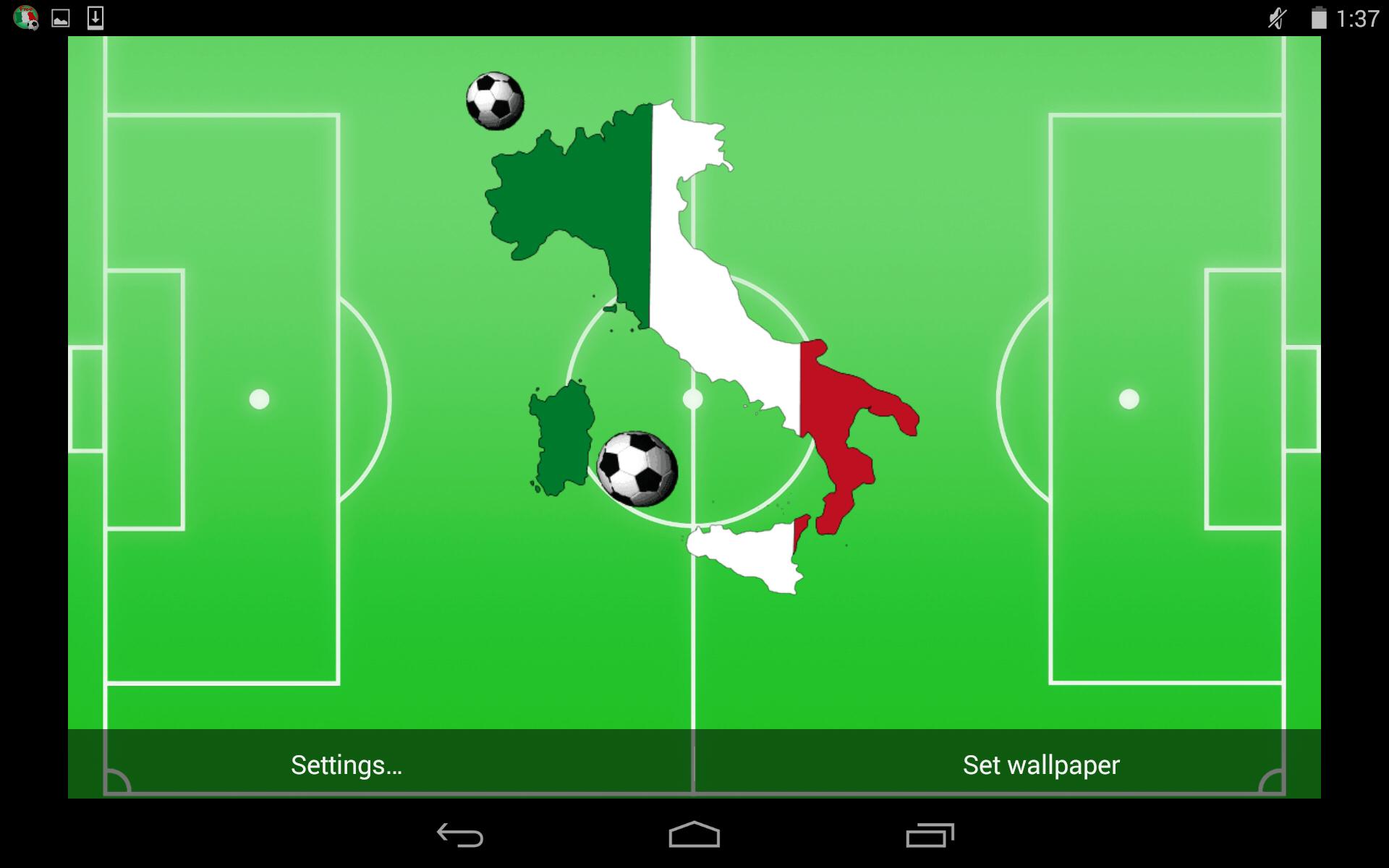 Android 用の イタリアサッカーアニメーションの背景 Apk をダウンロード