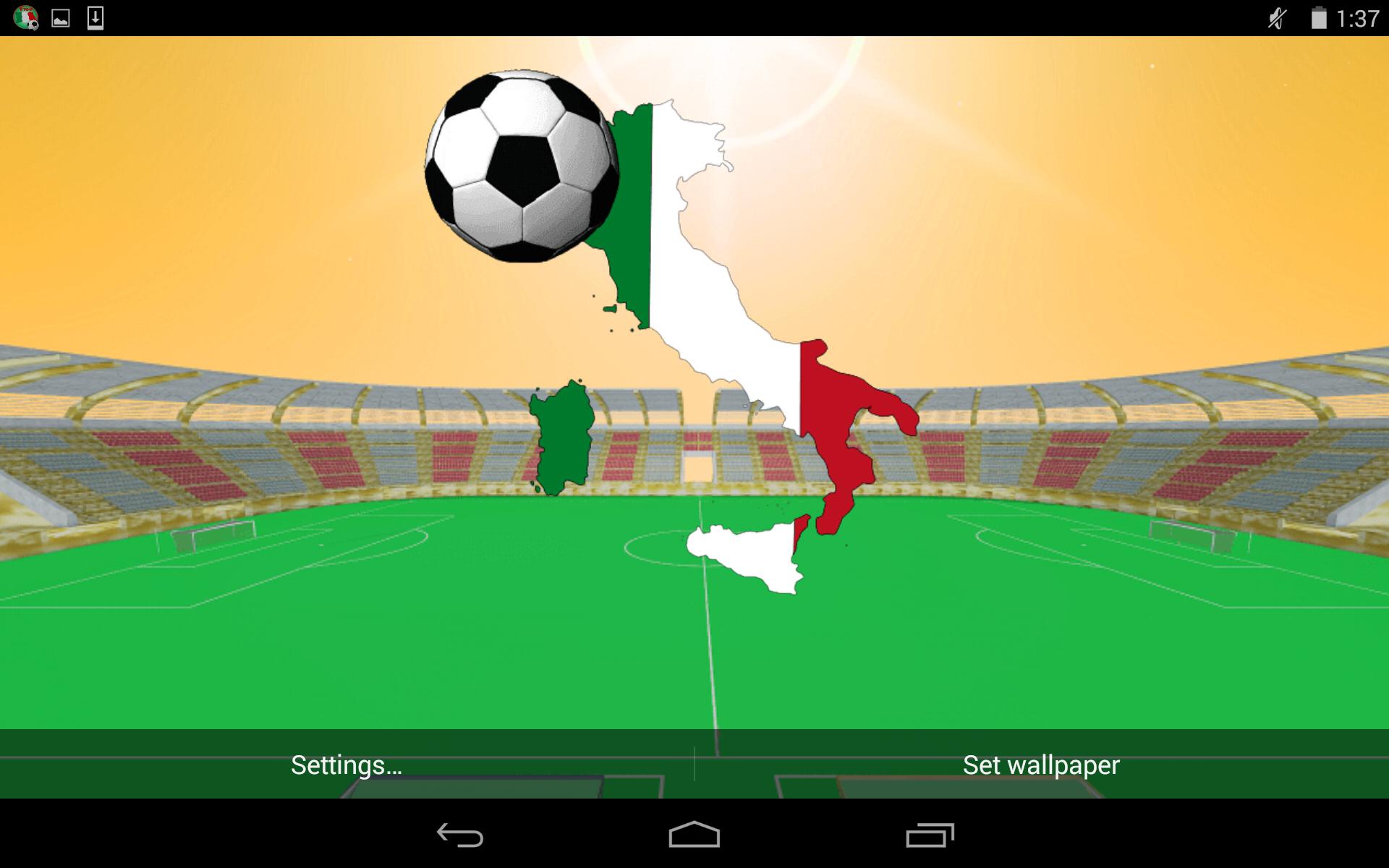 Android 用の イタリアサッカーアニメーションの背景 Apk をダウンロード
