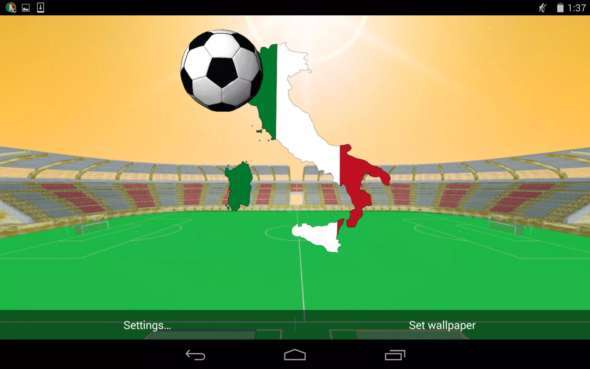 Android向けのイタリアサッカーアニメーションの背景 Apkをダウンロードしましょう