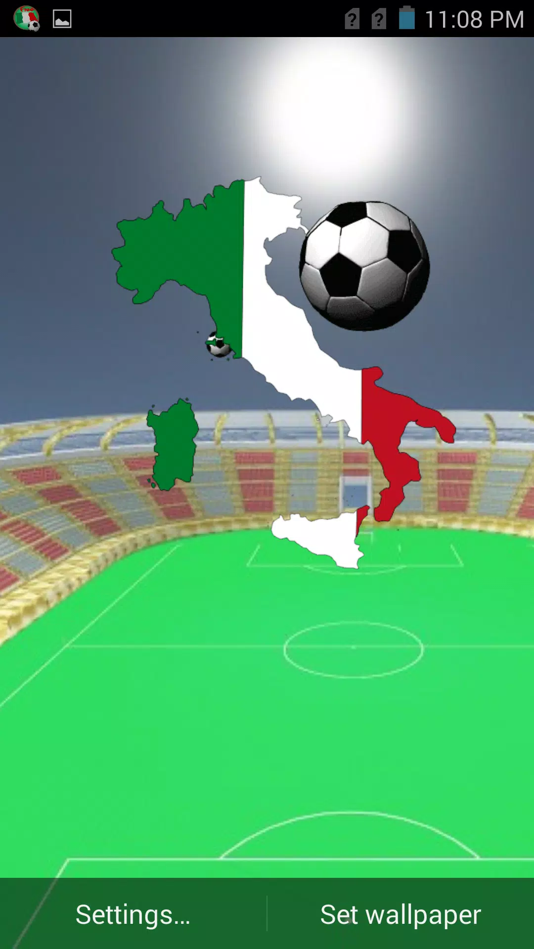 Android向けのイタリアサッカーアニメーションの背景 Apkをダウンロードしましょう