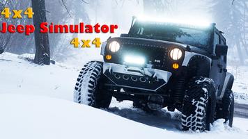 Jeep simulateur 4x4 hors route nouvelle neige Affiche