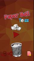 Paper Ball Tossing Flip Throwing to Bin Game постер