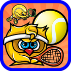 tennis speed touch and brain icon
