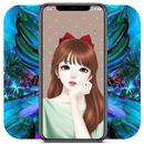 Cute Cartoon Girl Wallpaper APK