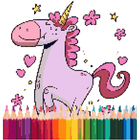 Unicorn Art: Coloring Pixel Zeichen