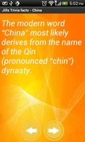 Jill's Trivia facts: China Affiche