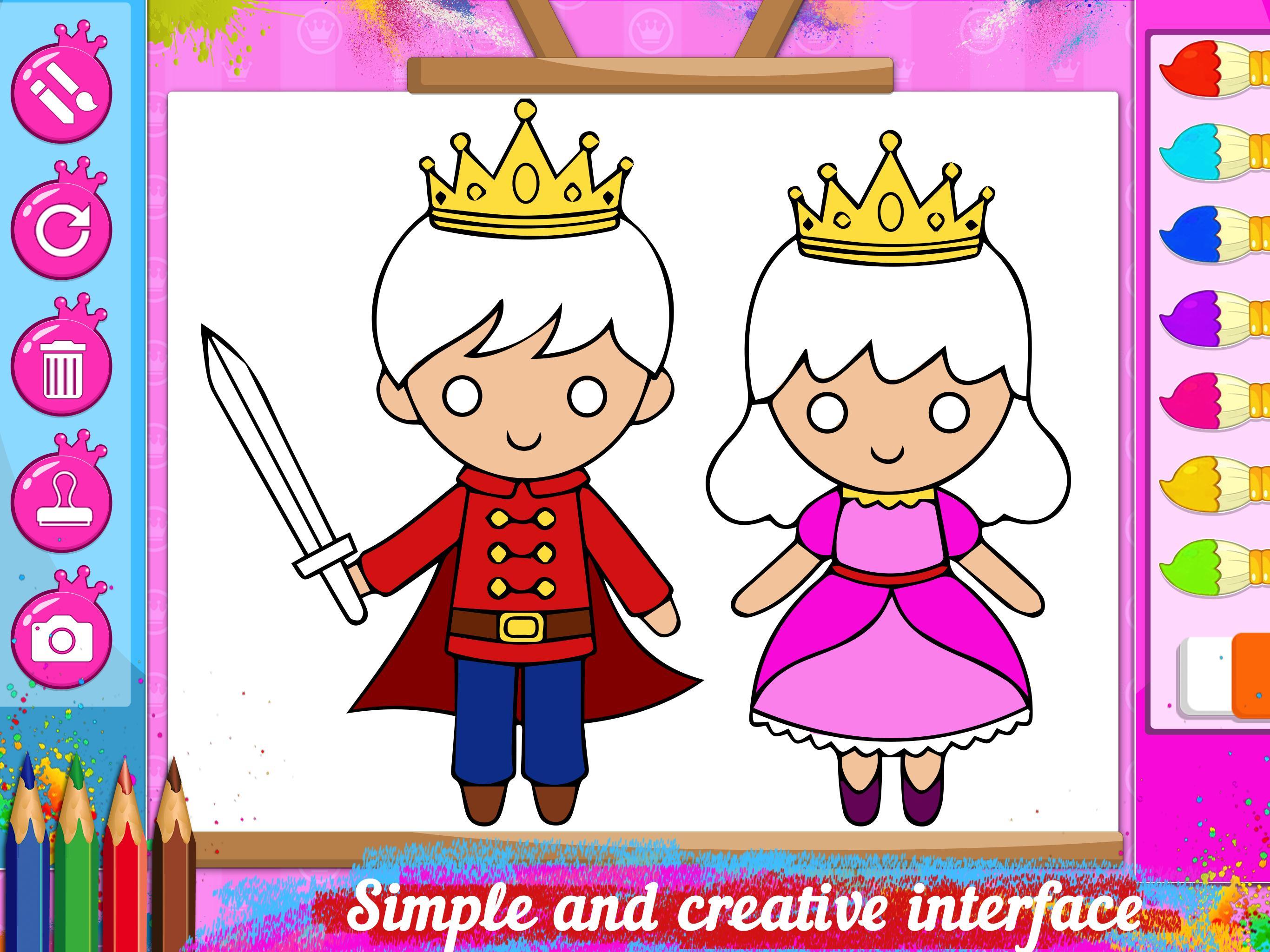 Android 用の プリンセス カラーリング ブック 女の子のための色付け Apk をダウンロード