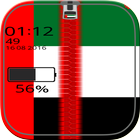 Emirates flag lock zipper icône