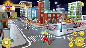 Guko Saiyan Battle: City Hero Fighting Games تصوير الشاشة 1