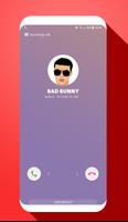 fake call from bad bunny-poster