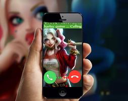 fake call from Harley Quinn Affiche
