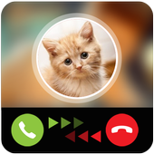 Cat joke fake call icon