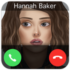 Fake Call - Hannah Baker HD آئیکن