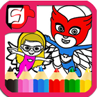 PJ Super Mask Coloring Book آئیکن