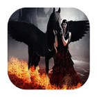 Black pegasus live wallpaper icon