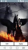 Black pegasus live wallpaper постер