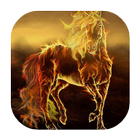 Golden horse ikona