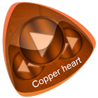Copper heart icône