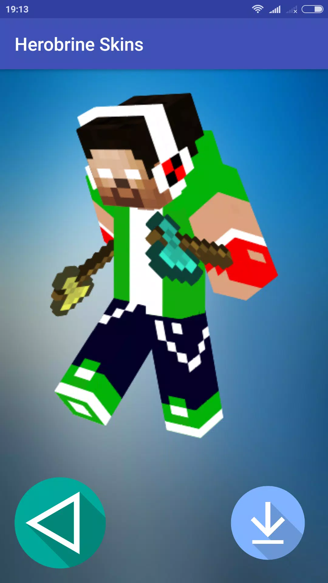 Nova herobrine skin, Minecraft Skin