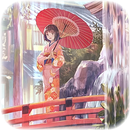Anime Girl with Umbrella Live Wallpaper APK