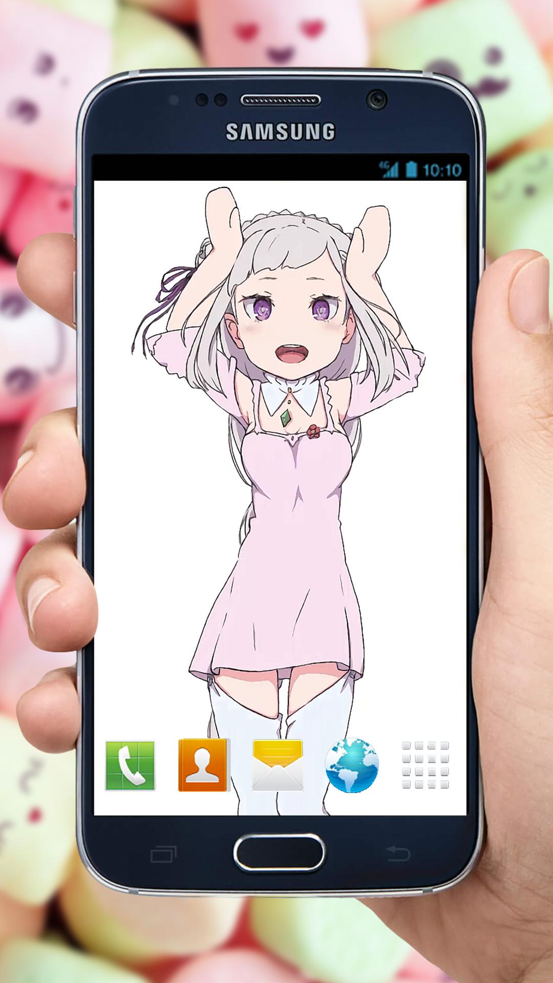 Android 用の Fan Anime Live Wallpaper Of Emilia エミリア Apk をダウンロード