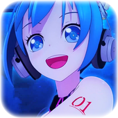 Anime Video Wallpaper of Hatsune Miku Happy Flight Zeichen