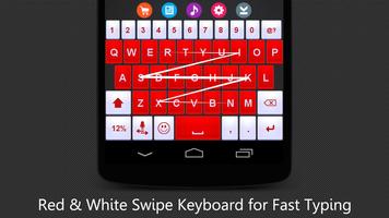 Red White Keyboard Cartaz