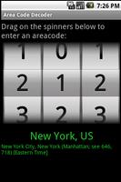 Area Code Decoder imagem de tela 1