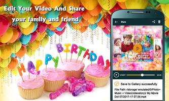 Birthday photos movie maker- Photos video maker تصوير الشاشة 3