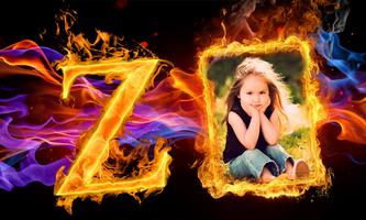 Fire Text Photo Frame App Ekran Görüntüsü 2