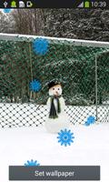 bonhomme de neige live wallpap Affiche