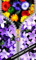 Flowers Zipper Lock Screen penulis hantaran