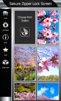 Sakura Zipper Lock Screen Ekran Görüntüsü 3