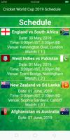 Cricket World Cup 2019 Schedule ảnh chụp màn hình 1