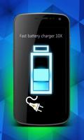Fast battery charger 10X پوسٹر