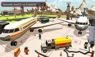 Flight Simulator : Blocky Airplane Pilot 3D Free ✈ screenshot 1