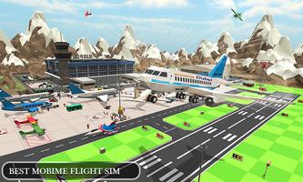 Flight Simulator : Blocky Airplane Pilot 3D Free ✈ screenshot 3