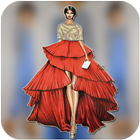 Fashion design sketches - Dress ikona