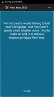 Happy New Year SMS Messages capture d'écran 1