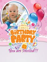 Birthday Invitation Card Frame 截图 1