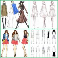 Fashion Sketch Design Affiche