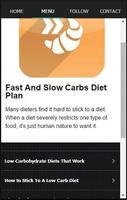 Fast And Slow Carbs Diet Plan poster