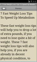 Fast Weight Loss Tips Affiche