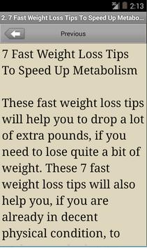 Fast Weight Loss Tips poster