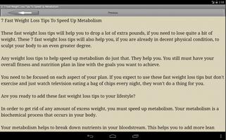 Fast Weight Loss Tips captura de pantalla 3