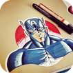 Draw Hero Captain America