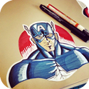 Draw Hero Captain America APK