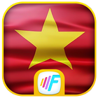 Vietnam Colorful Flag Keyboard Theme icône