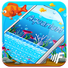 Cool Blue Summer Aquarium Keyboard Theme icône