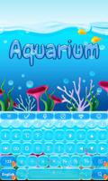 Cool Blue Summer Aquarium Keyboard Theme capture d'écran 3